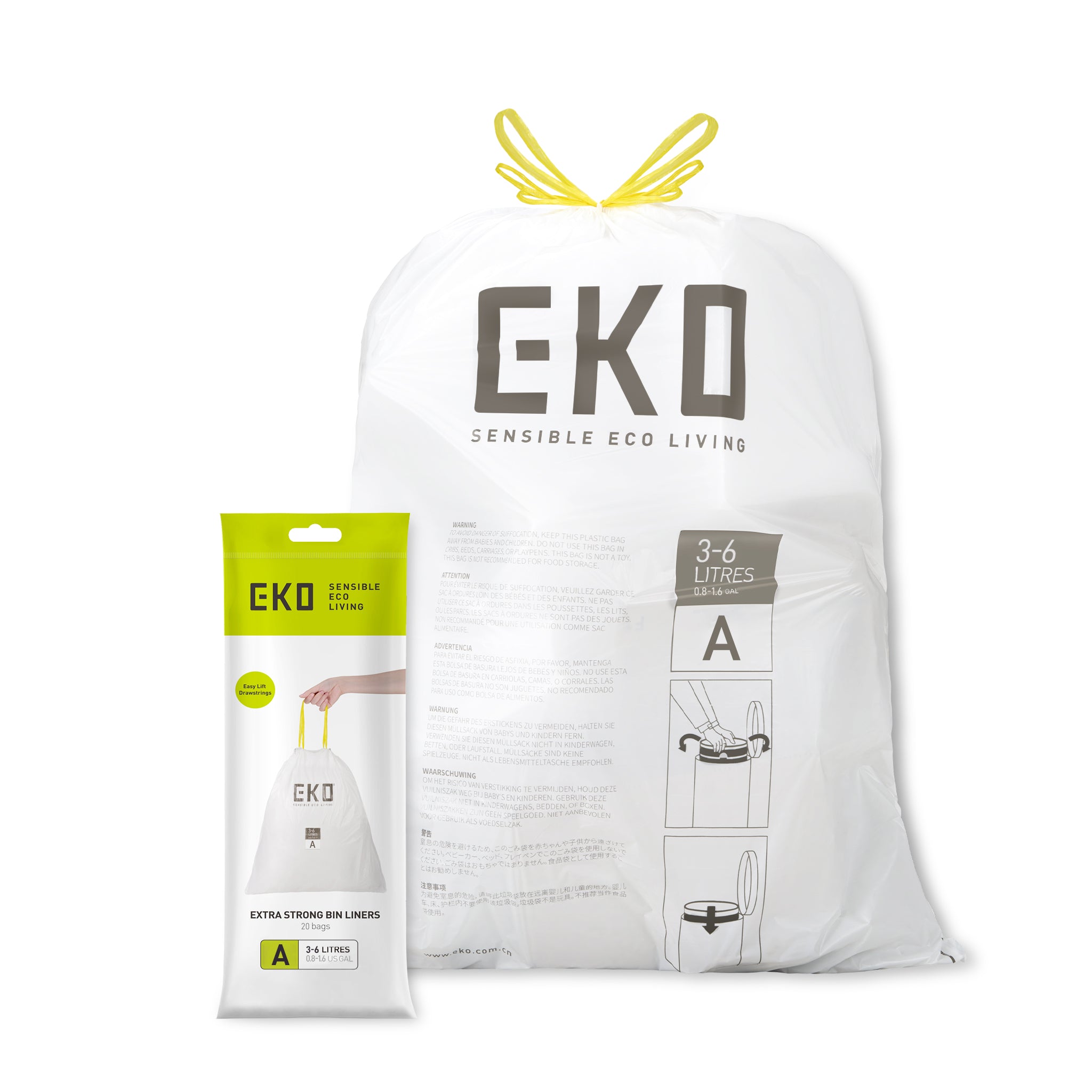 Bolsas  Bote De Basura 3-6 Litros Tamaño A 20 Bolsas EKO