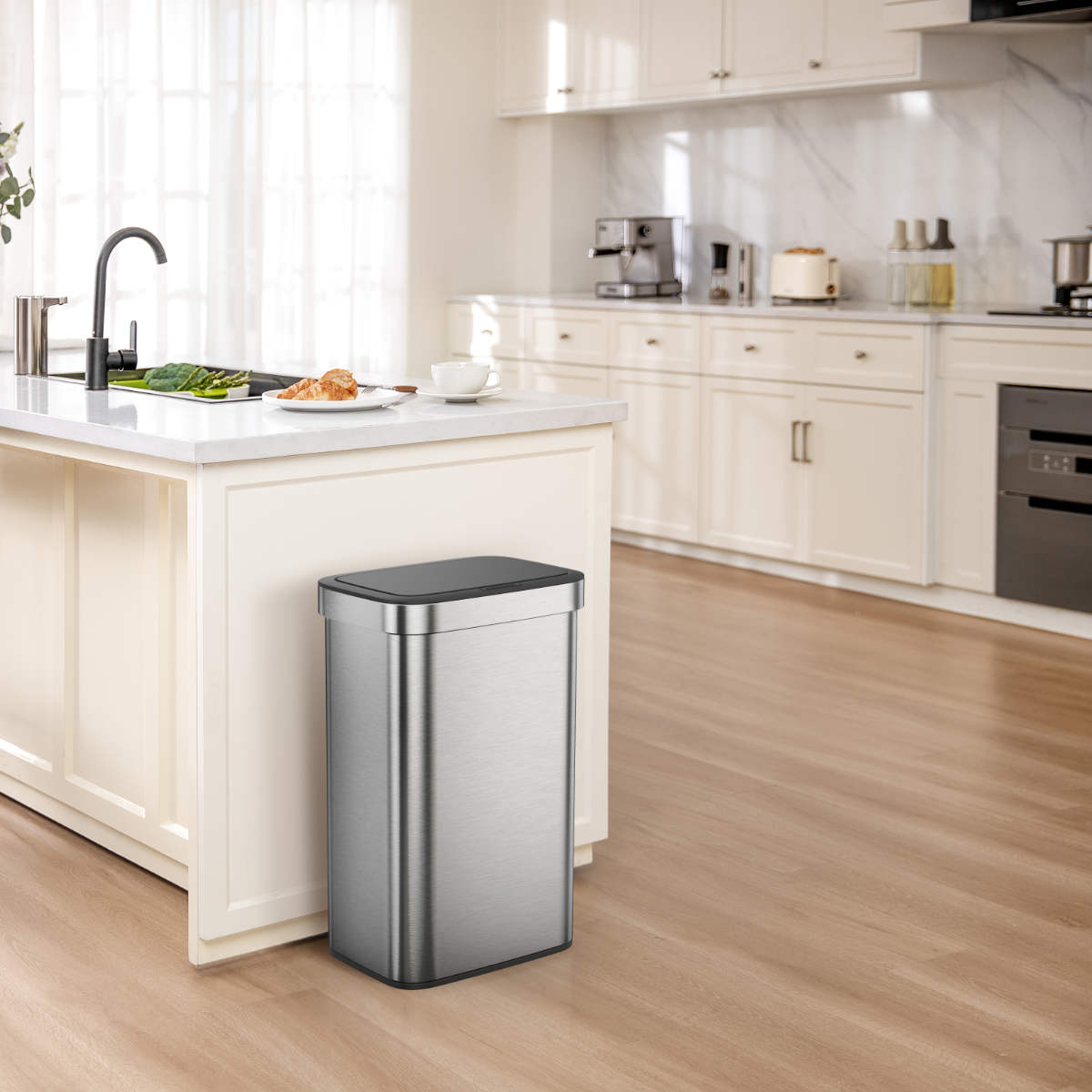 EKO - Horizon - Bote de Basura con Sensor 50 L Acero Inoxidable Mate