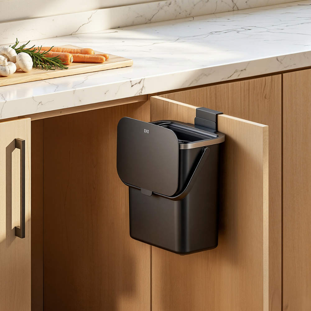 Bote de Compostaje para Cocina de 10L Negro
