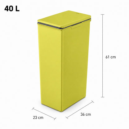 EKO - Bote de Basura EKO Morandi con Apertura Táctil  40L Verde Lima