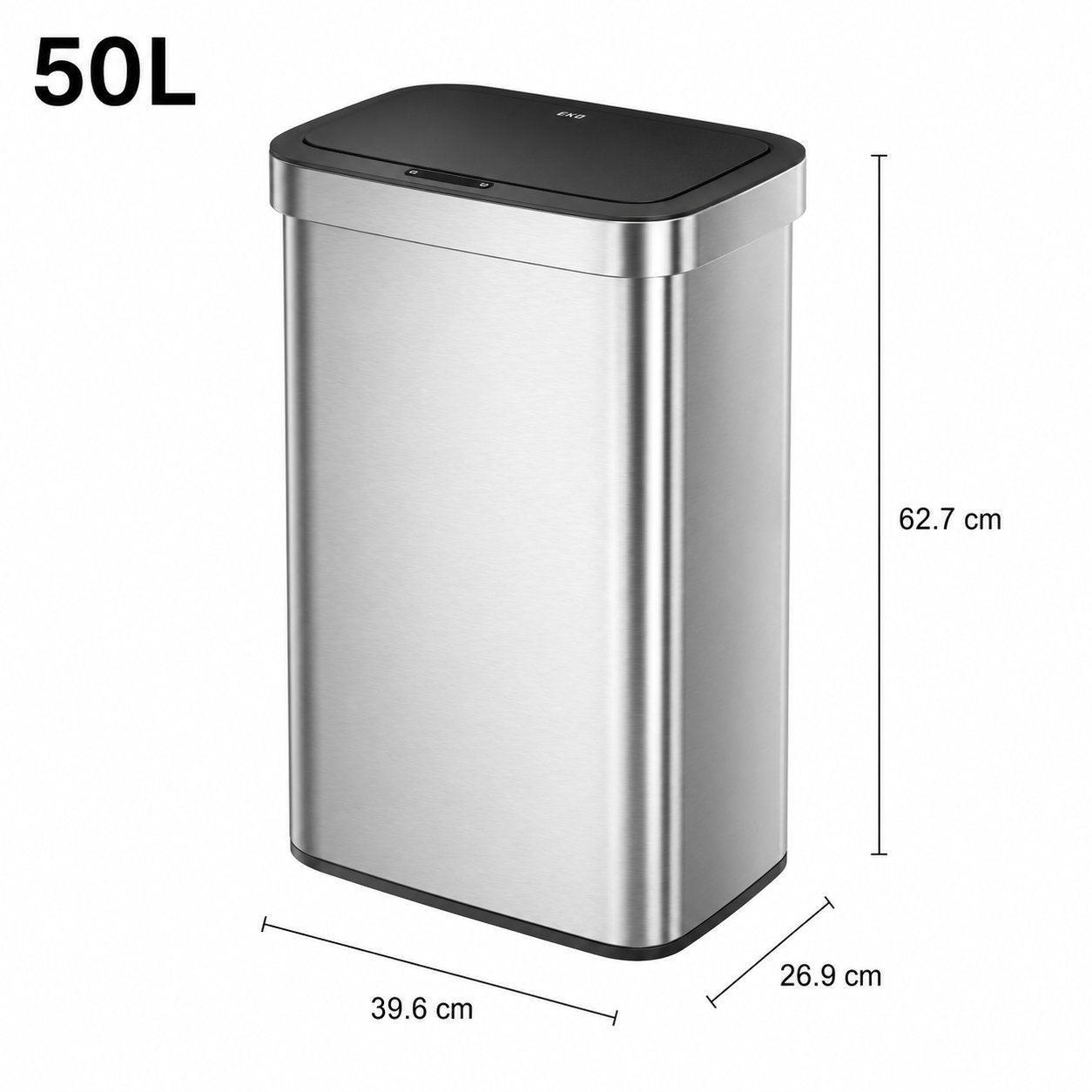 EKO - Horizon - Bote de Basura con Sensor 50 L Acero Inoxidable Mate