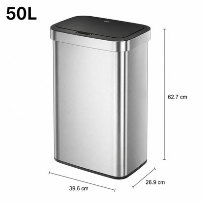 EKO - Horizon - Bote de Basura con Sensor 50 L Acero Inoxidable Mate
