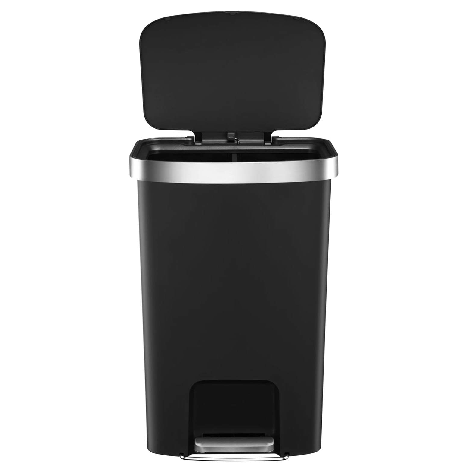 EKO - Hana - Bote de Basura para Reciclaje con Pedal 25 L + 25 L Negro