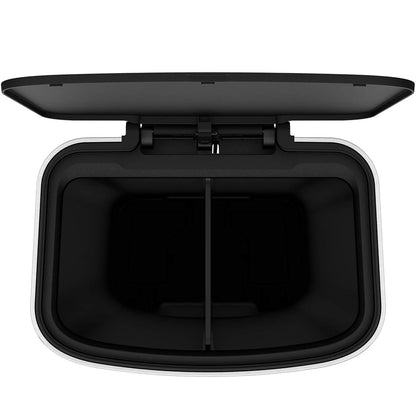 EKO - Hana - Bote de Basura para Reciclaje con Pedal 25 L + 25 L Negro