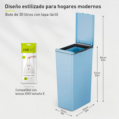 Bote de basura 30L EKO Morandi Azul