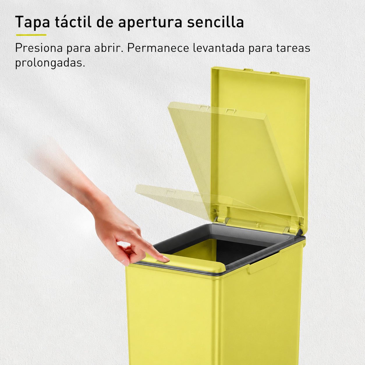 EKO - Bote de Basura EKO Morandi con Apertura Táctil  40L Verde Lima