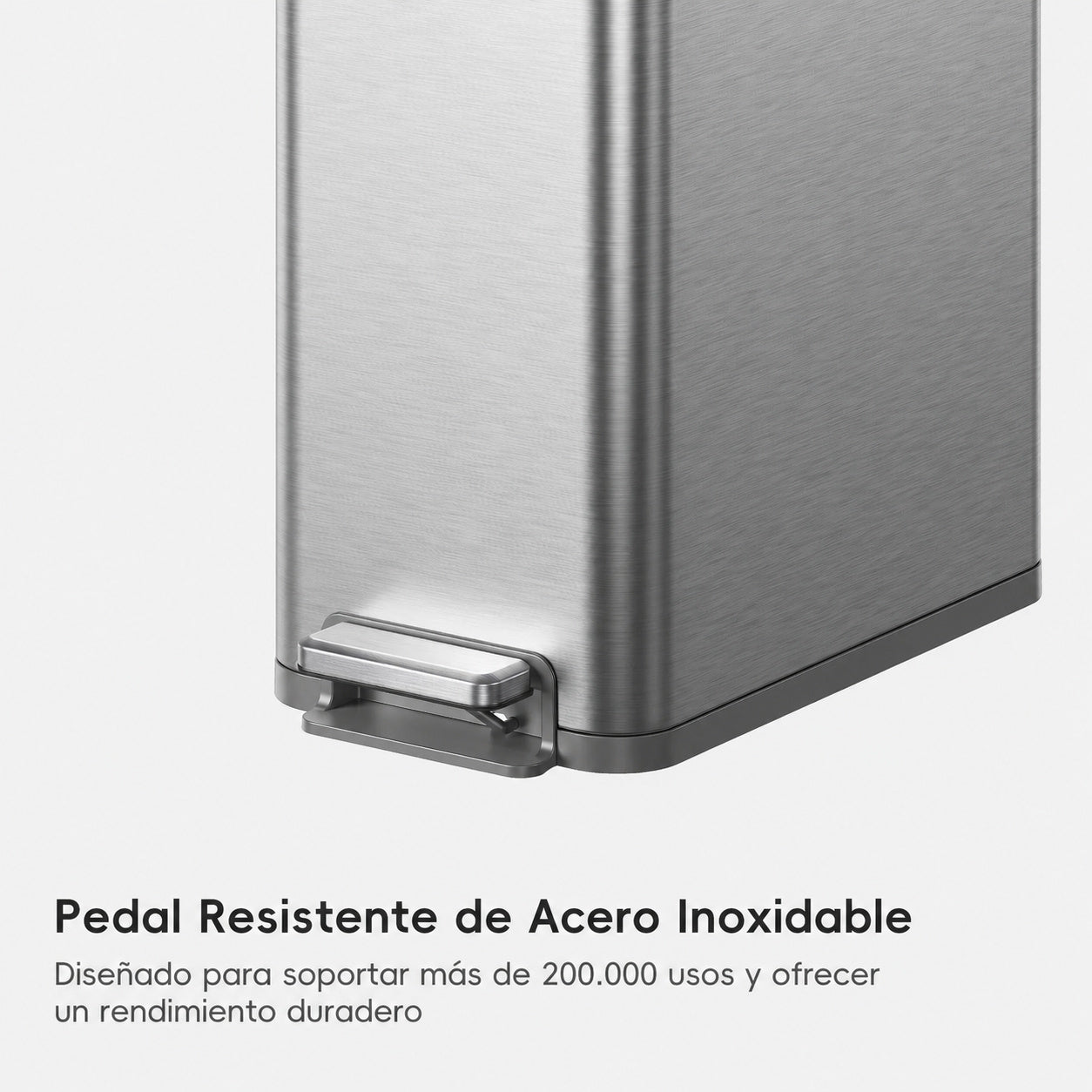 EKO - X-Wing - Cubo Pedal 50 L Acero Inoxidable Cocina