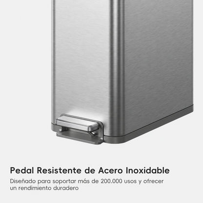 EKO - X-Wing - Cubo Pedal 50 L Acero Inoxidable Cocina