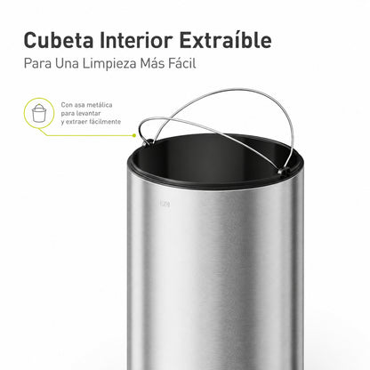 EKO - Villa - Bote de Basura Comercial con Tapa Basculante 30 L