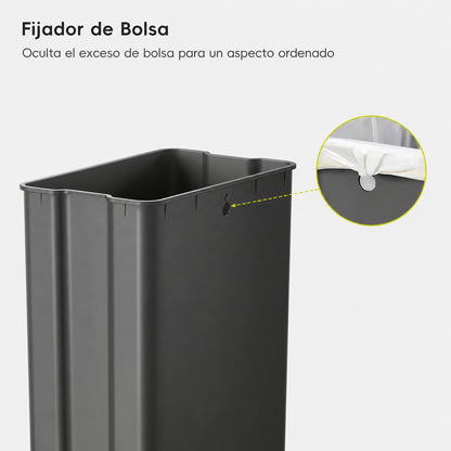EKO - X-Wing - Cubo Pedal 50 L Acero Inoxidable Cocina