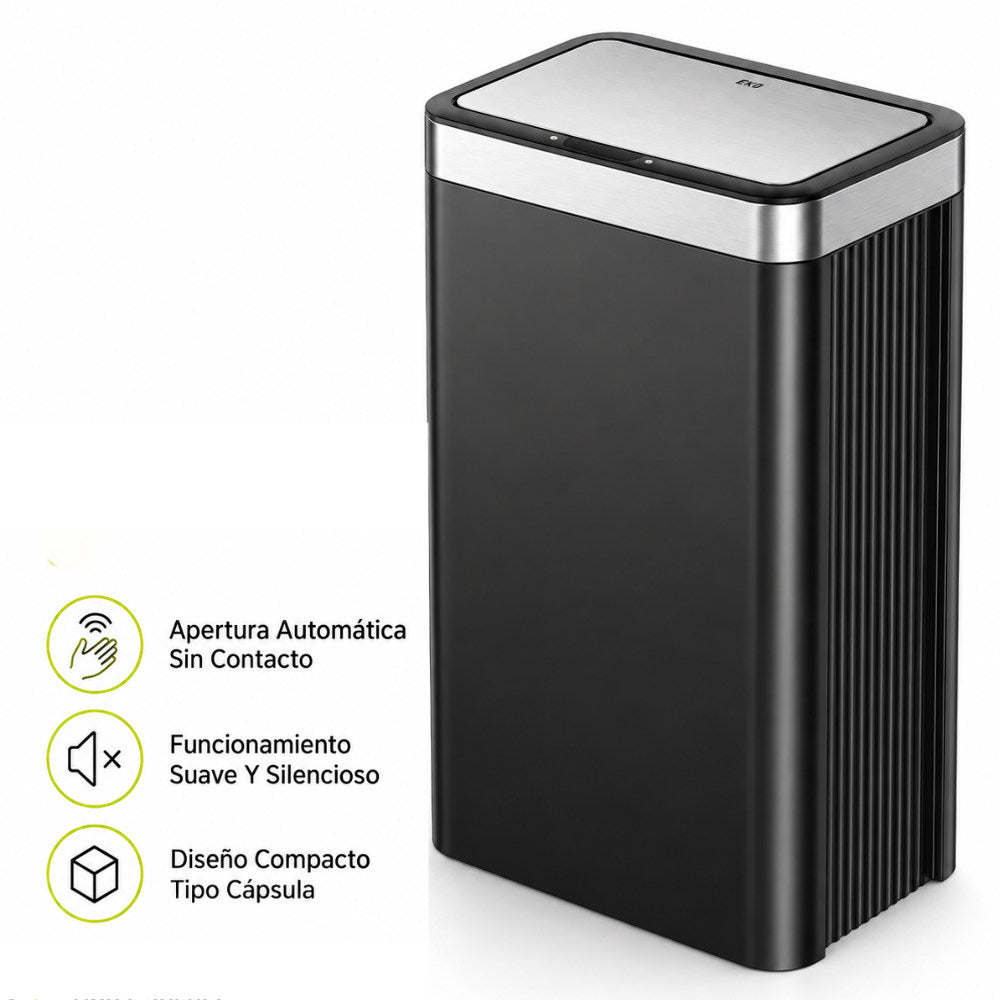 EKO Econova Resin Cubo de Basura con Sensor 50 L Negro