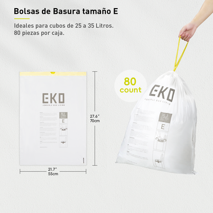 Bolsas  Bote De Basura 25-35 Litros Tamaño E 80 Bolsas EKO