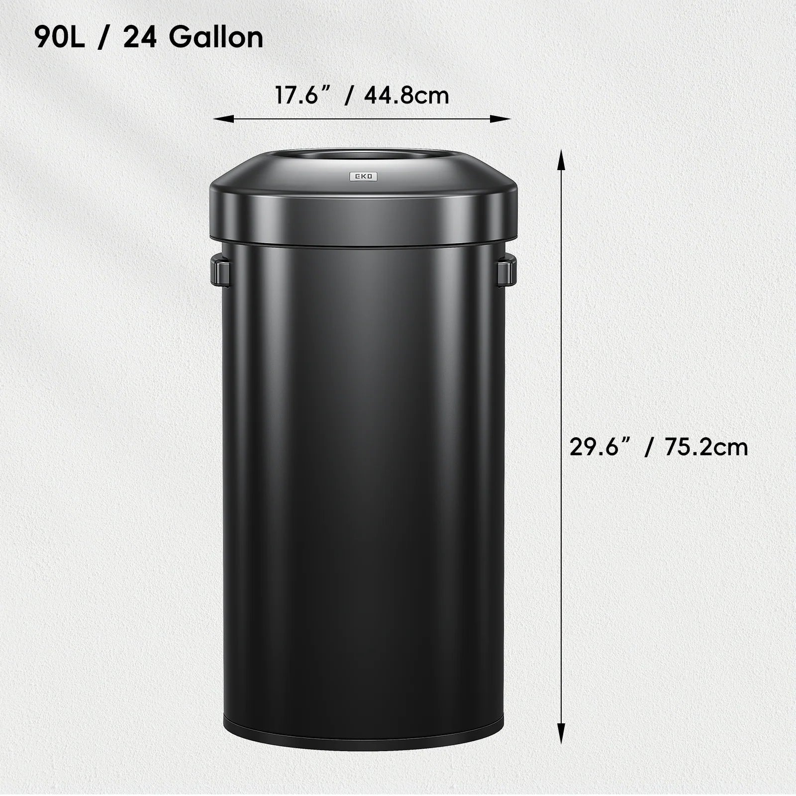 Bote de Basura Commercial 90L EKO Urban Negro