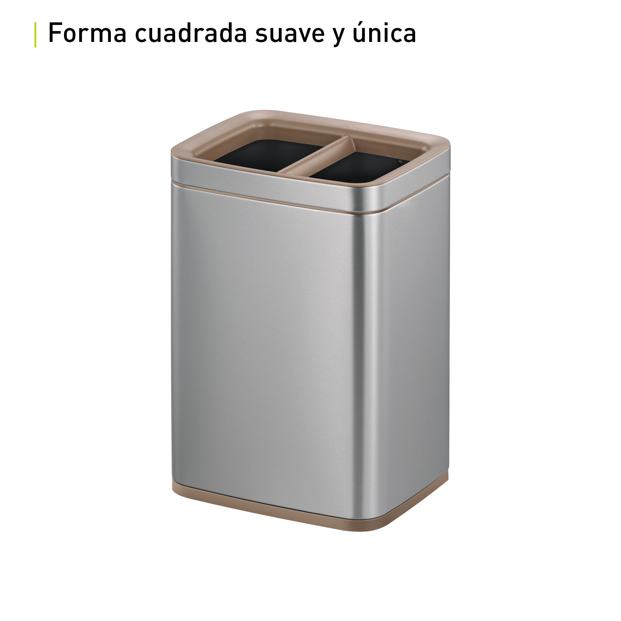 Bote de Basura para Oficina Laguna 5L+5L Con División y Tapa Abierta.