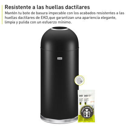 Bote de Basura Comercial Eternal 30L Negro Tapa Abierta