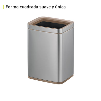 Bote de Basura para Oficina Laguna 8L Metal Tapa Abierta.