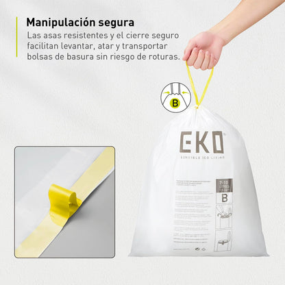 Bolsas  Bote De Basura 7 -10 Litros Tamaño B. 80 Bolsas EKO