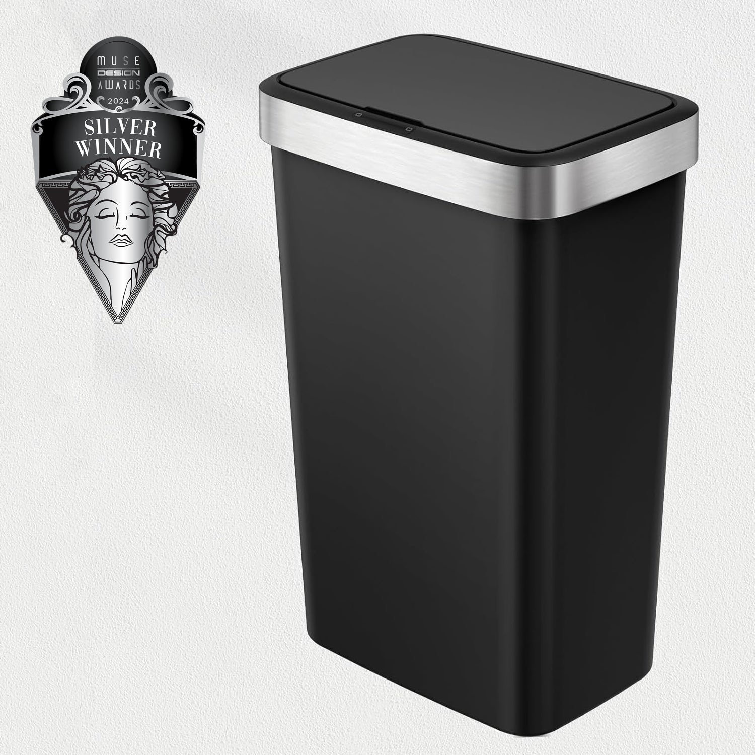 Bote de basura Sensor Aro Metal 50L EKO Hana