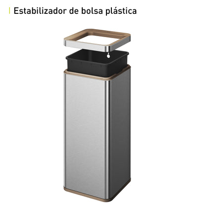 Bote de Basura para Oficina Laguna 40L Metal Tapa Abierta.