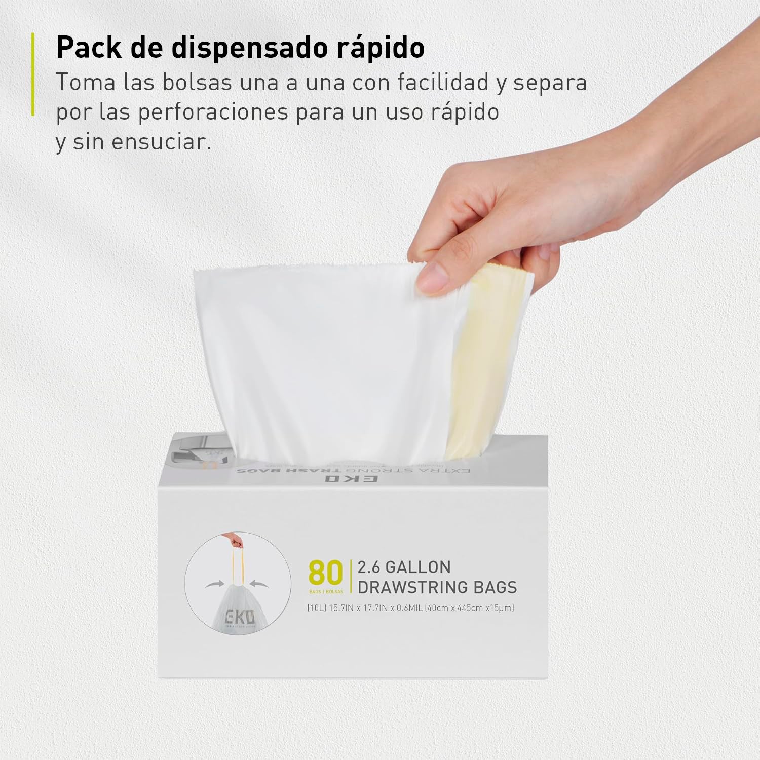 Bolsas  Bote De Basura 7 -10 Litros Tamaño B. 80 Bolsas EKO