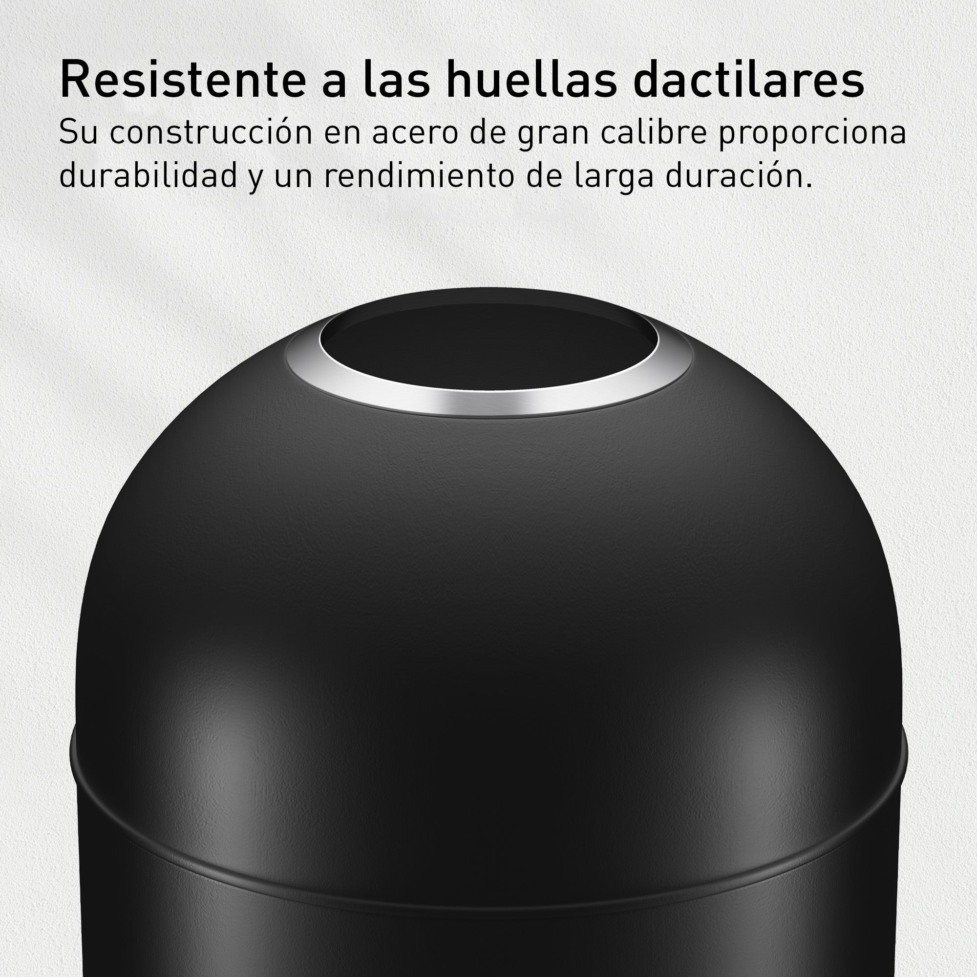 Bote de Basura Comercial Eternal 30L Negro Tapa Abierta