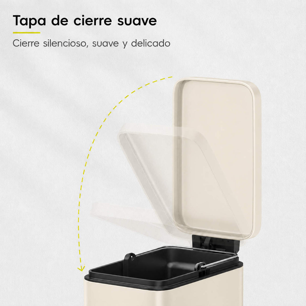 EKO Genie Bote de basura con pedal 5L Vainilla