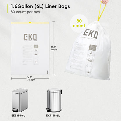 Bolsas  Bote De Basura 3-6 Litros Tamaño A 80 Bolsas EKO