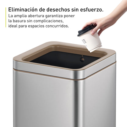 Bote de Basura para Oficina Laguna 40L Metal Tapa Abierta.