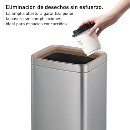 Bote de Basura para Oficina Laguna 8L Metal Tapa Abierta.