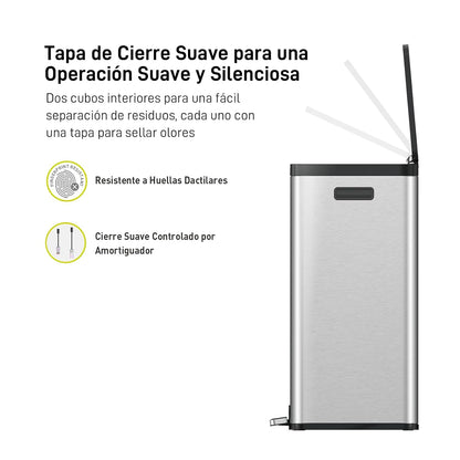 Bote de Basura 30L+30L Essential Recycler