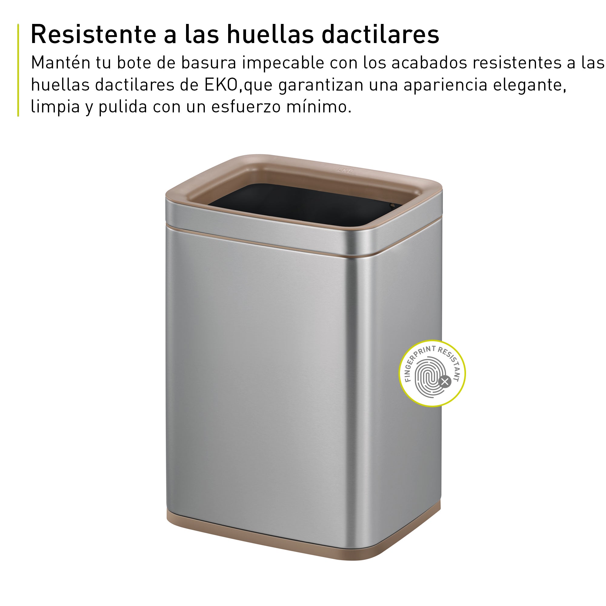 Bote de Basura para Oficina Laguna 8L Metal Tapa Abierta.