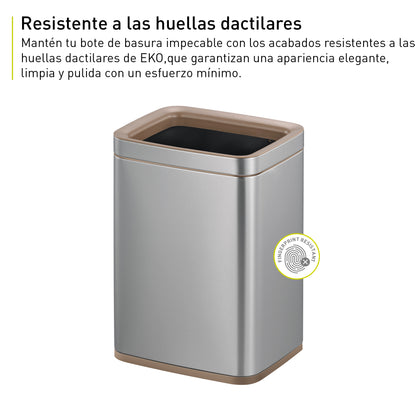Bote de Basura para Oficina Laguna 8L Metal Tapa Abierta.