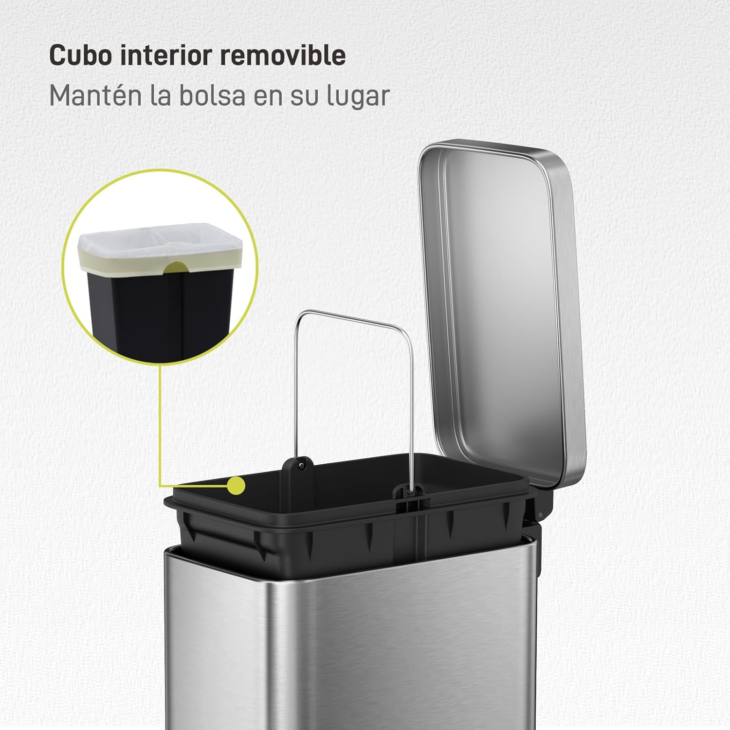 Bote de basura con pedal EKO Genie 5L