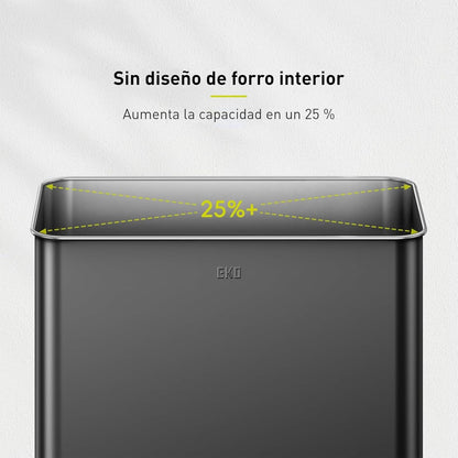 Bote de basura Inteligente con Sensor Automatico 80L EKO Mirage Negro