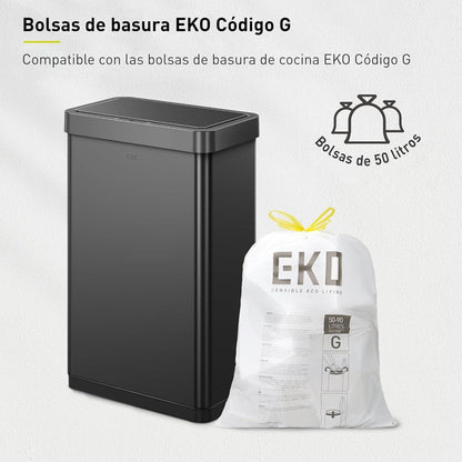 Bote de basura Inteligente con Sensor Automatico 80L EKO Mirage Negro