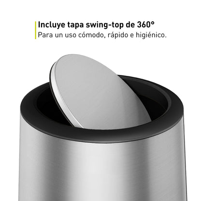 Bote de Basura Balancín 10L para Baño y Espacios Reducidos