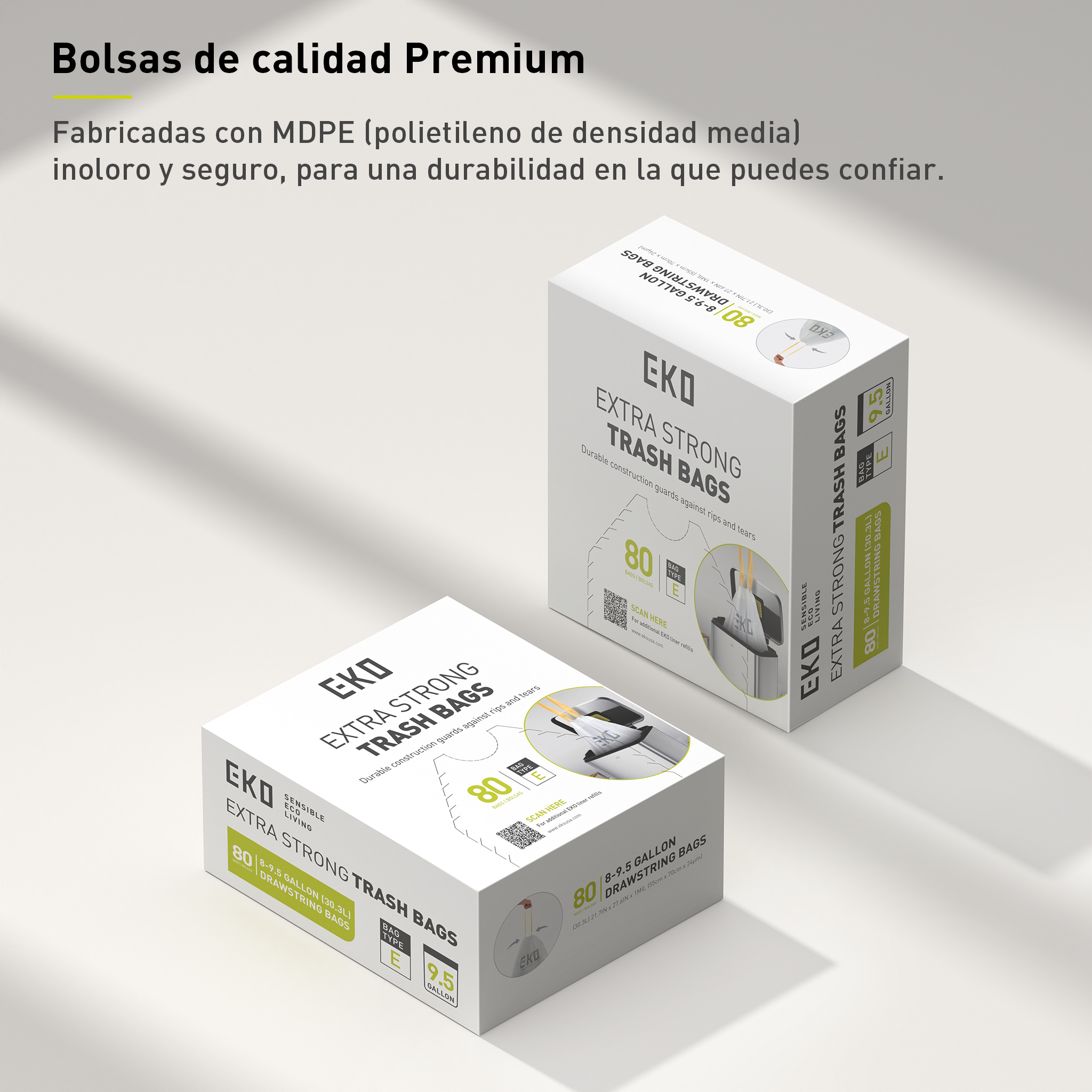 Bolsas  Bote De Basura 25-35 Litros Tamaño E 80 Bolsas EKO