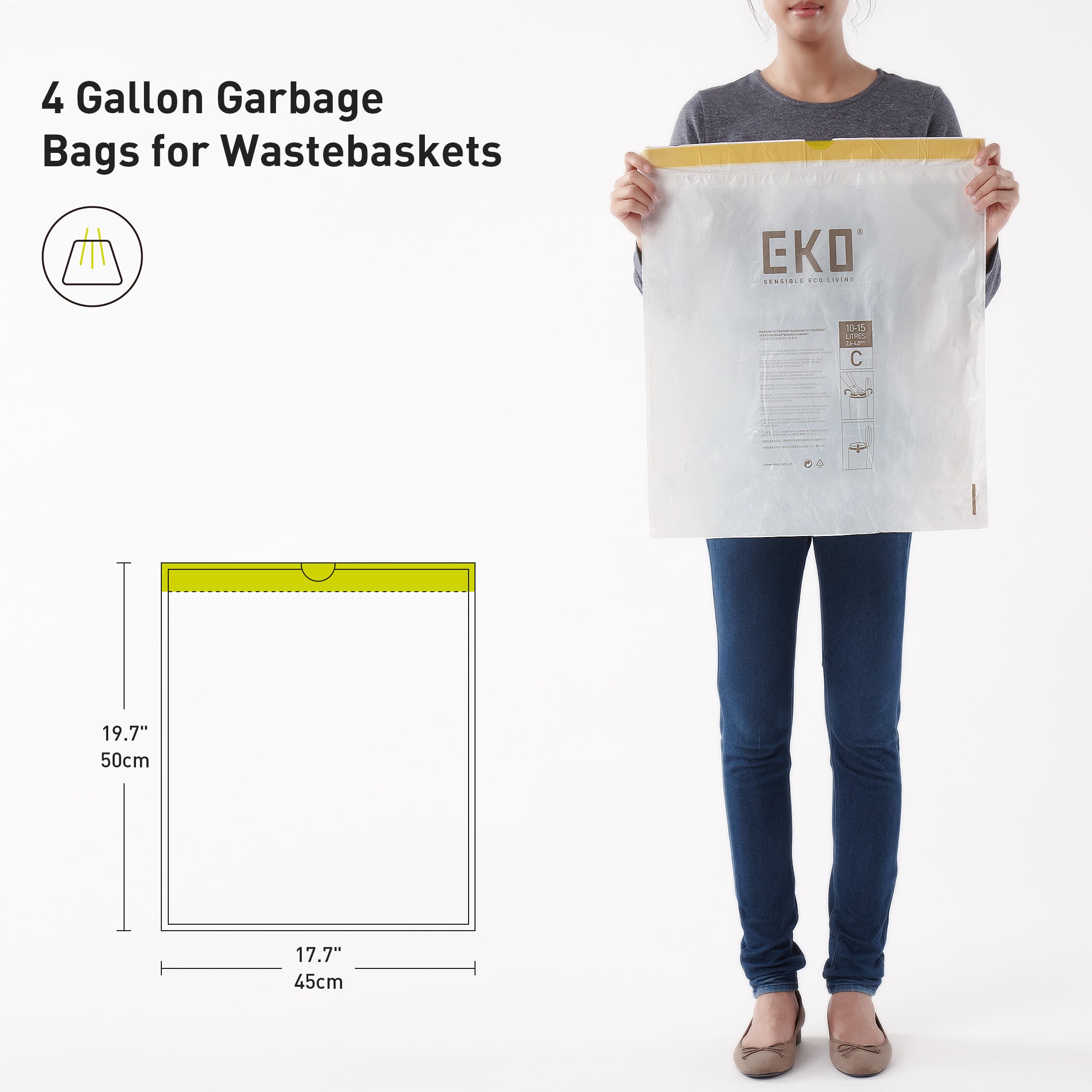Bolsas Bote De Basura 10-15 Litros Tamaño C. 80 Bolsas EKO