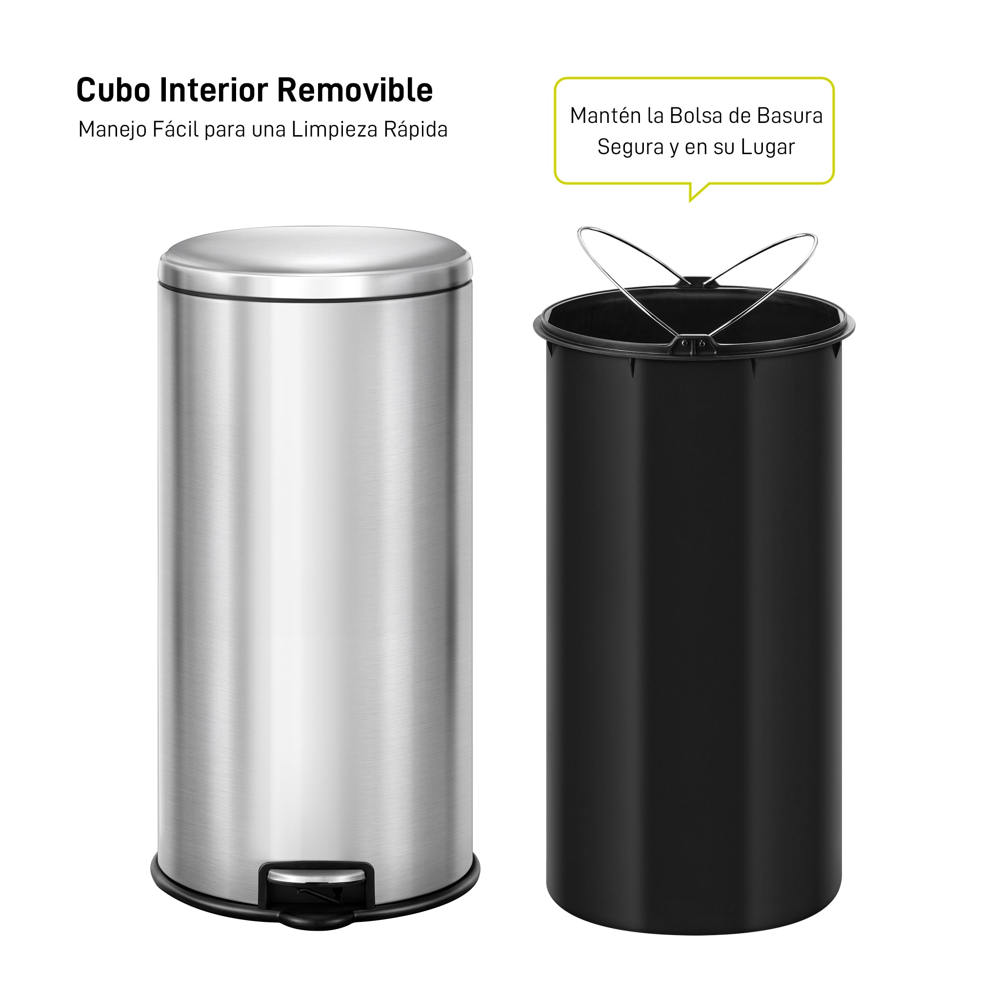 Bote de basura con pedal EKO Serene 30L