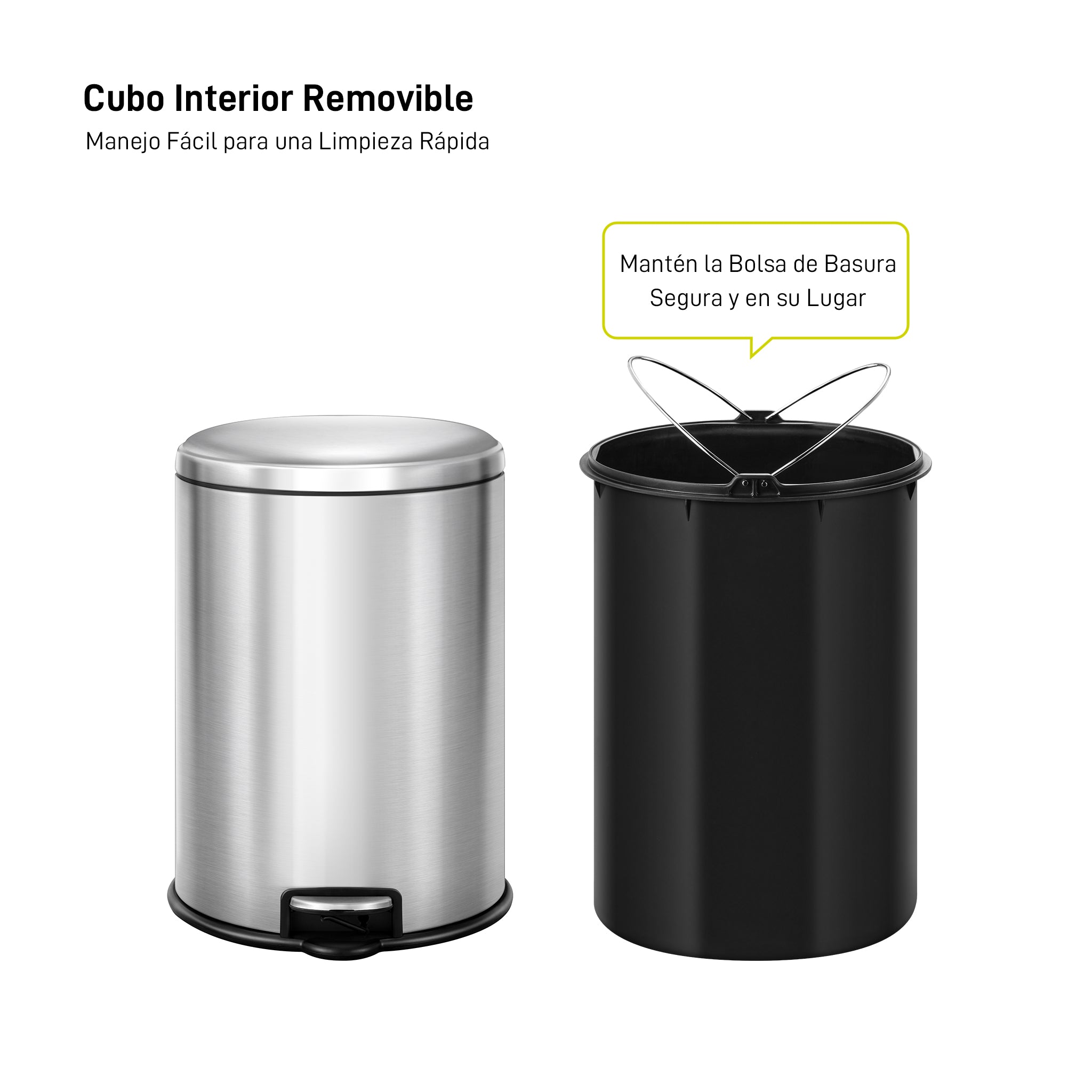 Bote de basura con pedal EKO Serene 5L