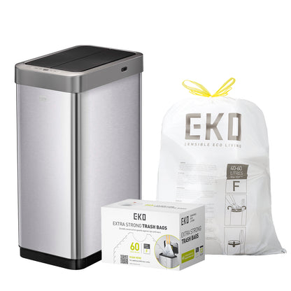 Combo Caja de 60 Bolsas + Bote de basura Sensor 45L EKO Mirage Phantom