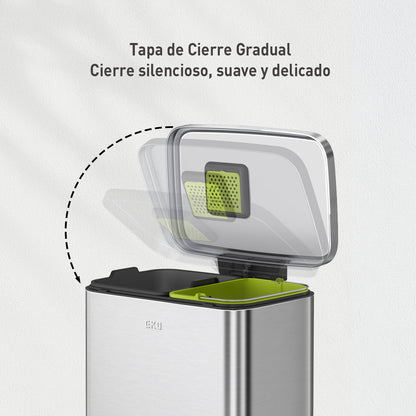 Bote de basura cocina Recycler 25+20L EKO Madison
