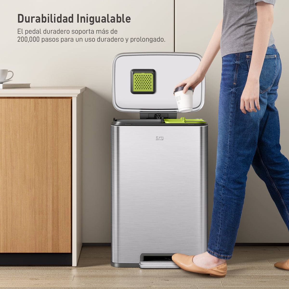 Bote de basura cocina Recycler 25+20L EKO Madison
