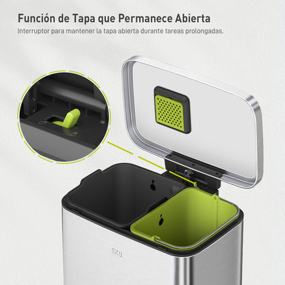 Bote de basura cocina Recycler 25+20L EKO Madison