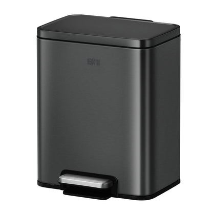 Bote de basura Negro con pedal 12L EKO Madison
