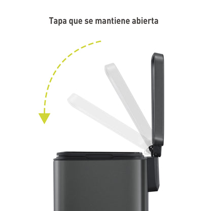 Bote de basura Negro con pedal 12L EKO Madison