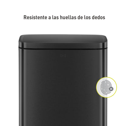 Bote de basura Negro con pedal 12L EKO Madison