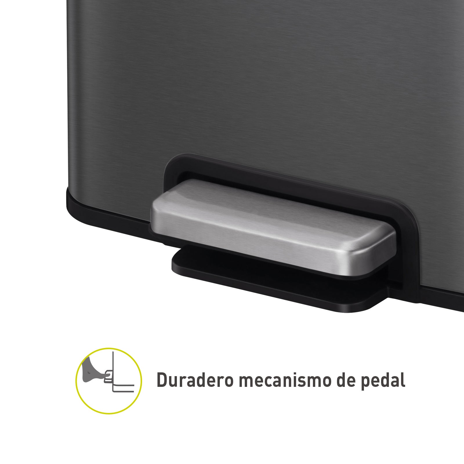 Bote de basura Negro con pedal 20L EKO Madison