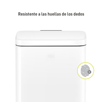 Bote de basura blanco con tapa 6L EKO Madison