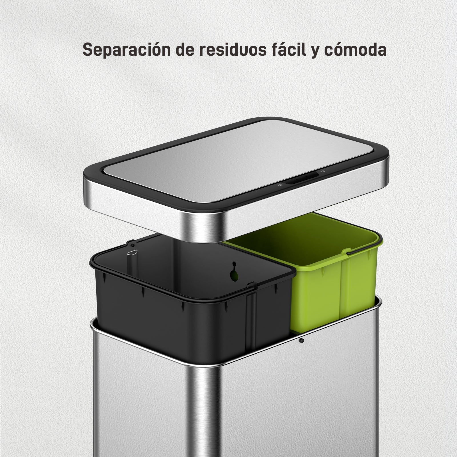 Bote de basura Sensor 30L+30L EKO Mirage Nova